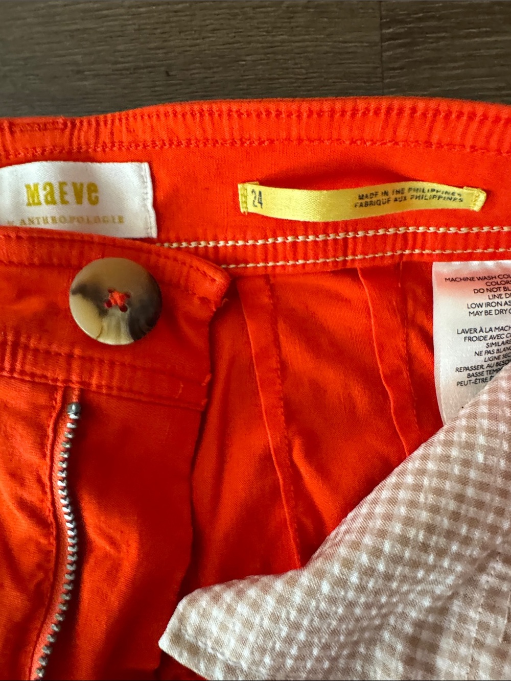 Maeve by Anthrologue Bold Orange Wide-Leg Trousers. Size 24 - Picture 4 of 5